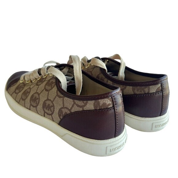 MICHAEL KORS City Sneaker Signature MK Jacquard Brown Size 6.5‎ - Picture 15 of 16